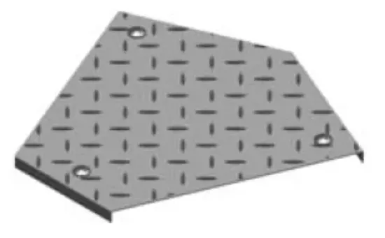 Зображення Кришка протекторної пластини для горизонтального поворот 45° з фіксатором PZKKMRT600 (107260)