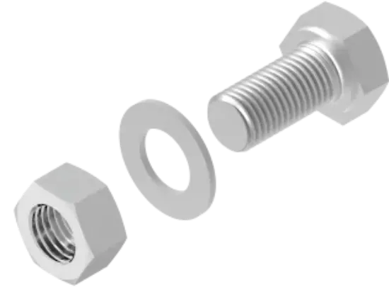 Зображення Болт + шайба + гайка (компл.)10x20 (650743)