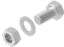 Зображення Болт + шайба + гайка (компл.)8x30 (650543)