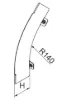 Зображення Перегородка дугова для вертикального поворот 45° PLMPZ100 (190175)