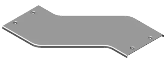 Зображення Кришка для горизонтального обхіду - ліва H50, H100 з фіксатором PZOLZZC400 (316340)