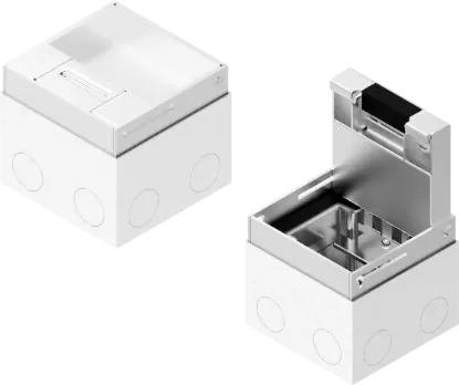 Зображення Коробка оцинкована з блокуванням відкривання та алюмінієвою кришкою для захисних кабелів POPZA280H110G (242828)